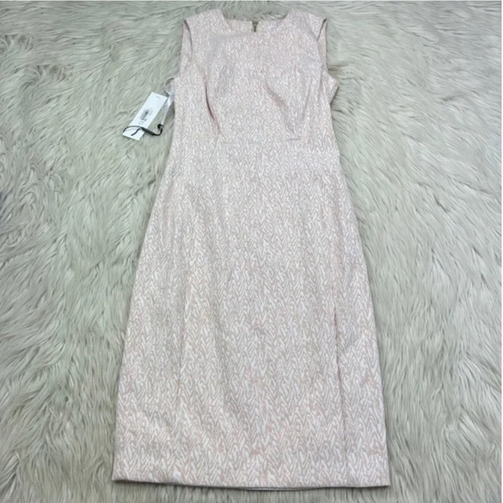 NWT Calvin Klein Jacquard Sleeveless Sheath Dress